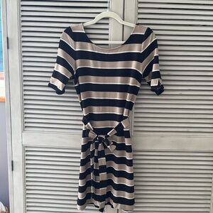 Black and tan striped dress